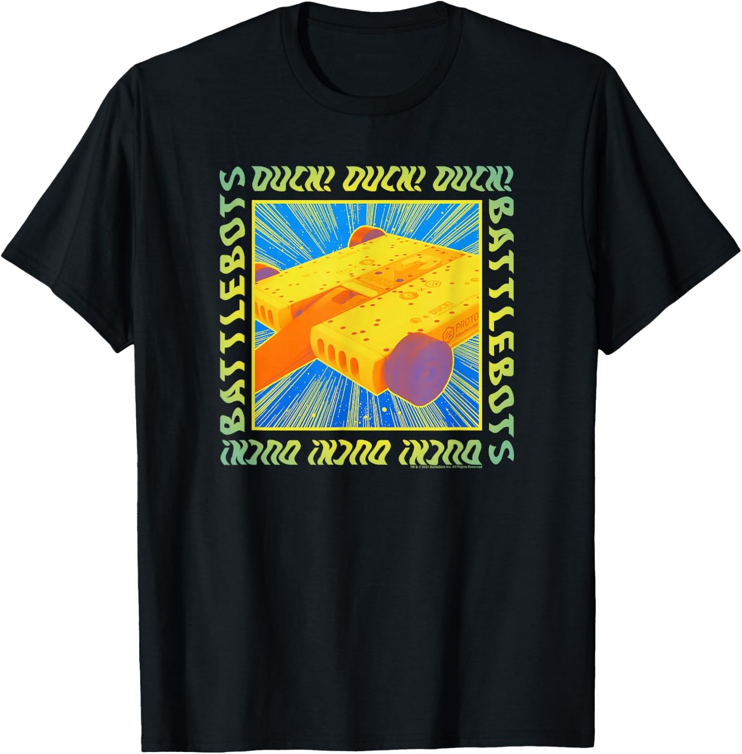BattleBots Duck Centered Box Up T-Shirt - T-Shirt | Black