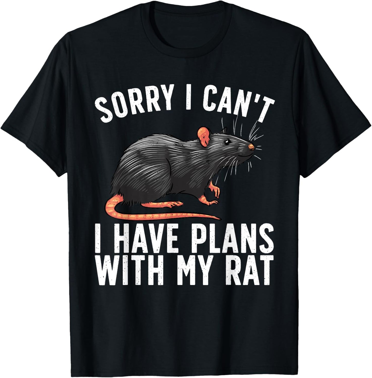 Funny Rat Lover Design Women Mouse Rat Animal Lovers T-Shirt - T-Shirt | Black