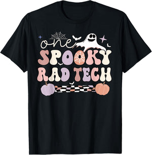 Spooky Radiology Tech Halloween Rad Technologist Rad Tech T-Shirt - T-Shirt | Black