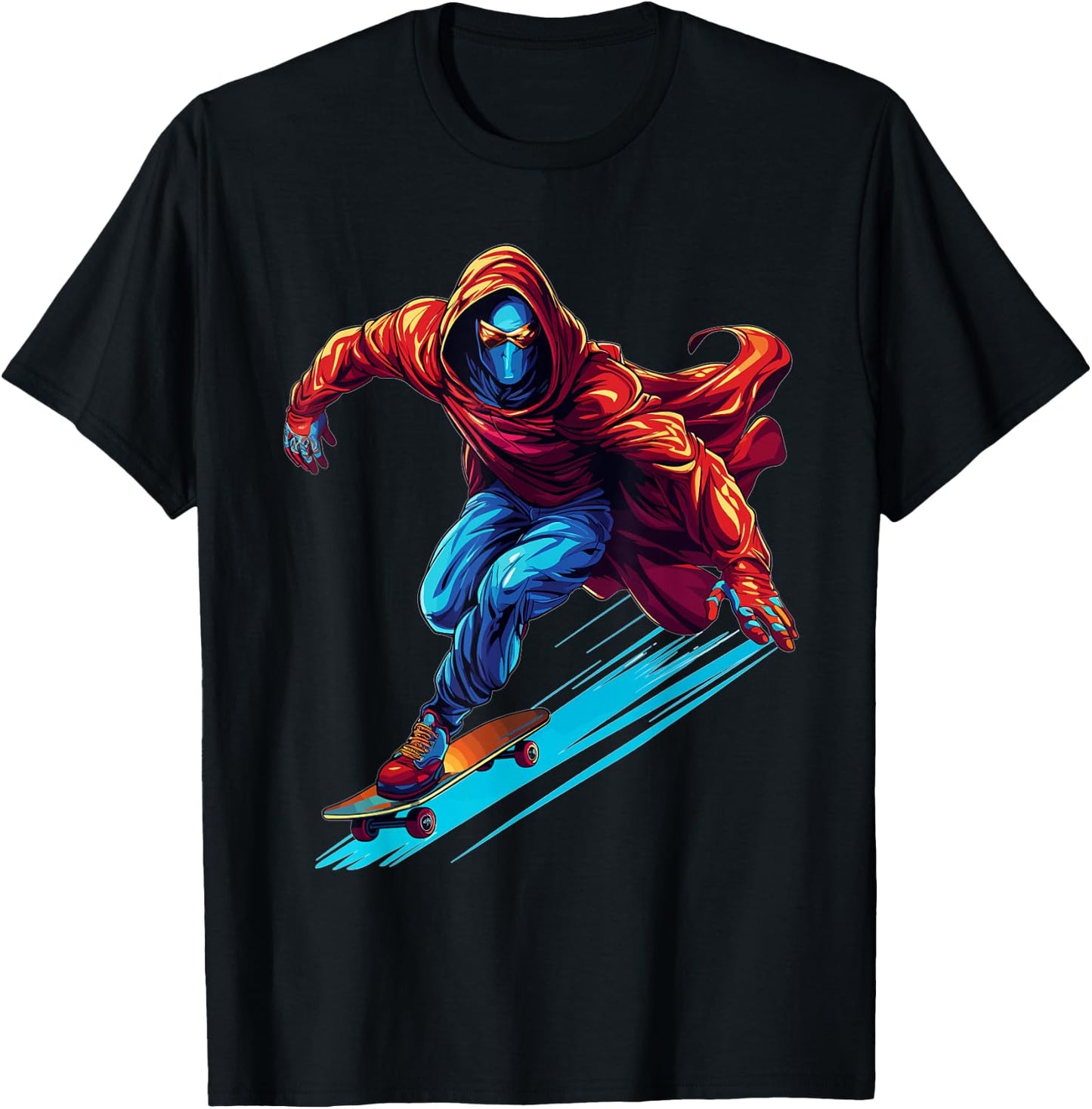 Superhero Skater - Skateboard Skateboarder Skateboarding T-Shirt - T-Shirt | Black
