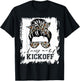 Football Fan Women Classy Until Kickoff Messy Bun T-Shirt - T-Shirt | Black