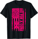 Dig For A Cure Breast Cancer Volleyball Pink American Flag T-Shirt - T-Shirt | Black