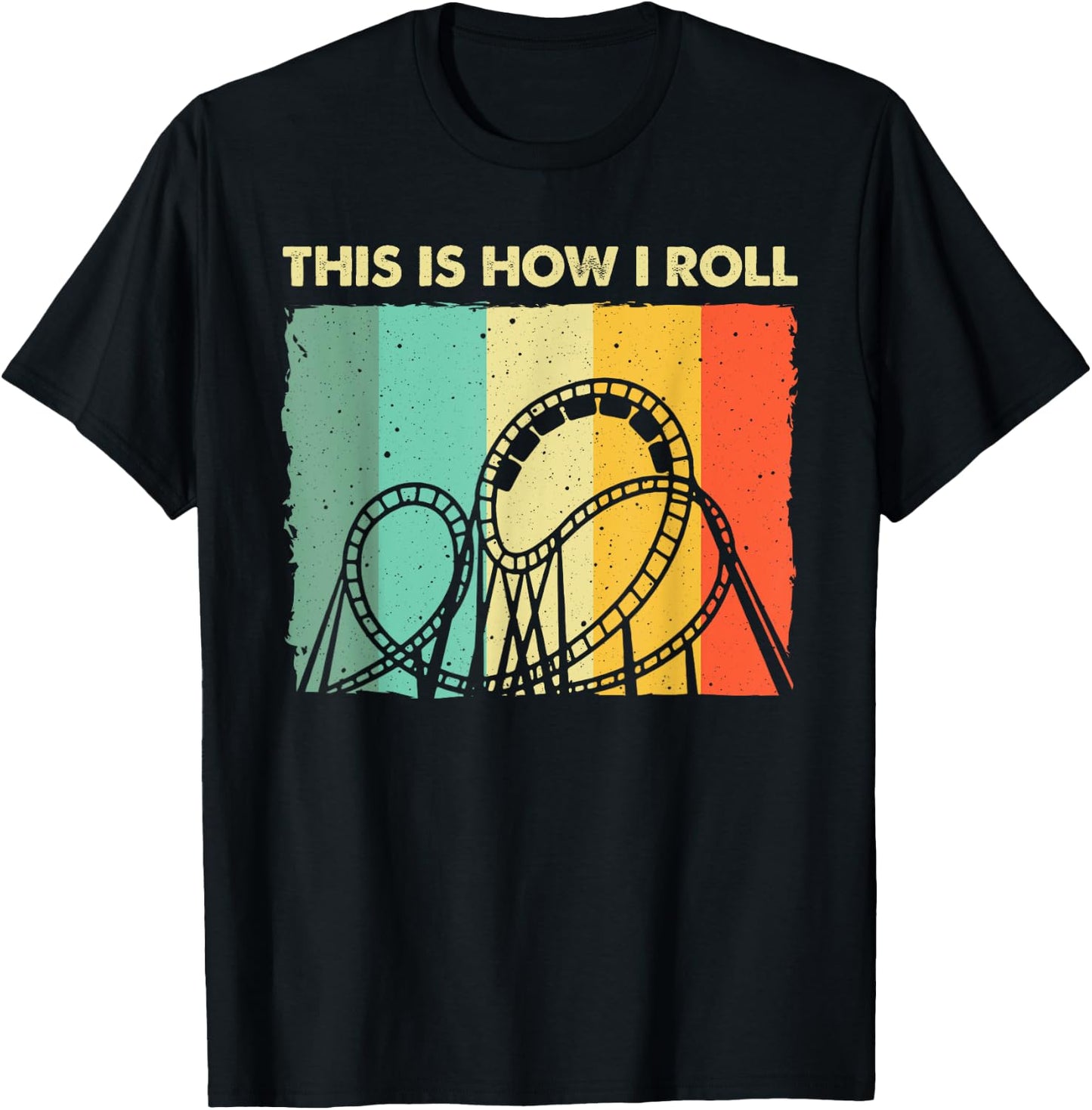 Roller Coaster Art Women Theme Park Roller Coaster T-Shirt - T-Shirt | Black