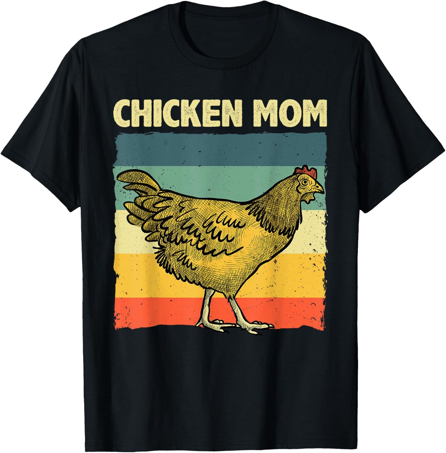 Cool Chicken Mom Art Chicken Farmer Poultry Farm T-Shirt - T-Shirt | Black