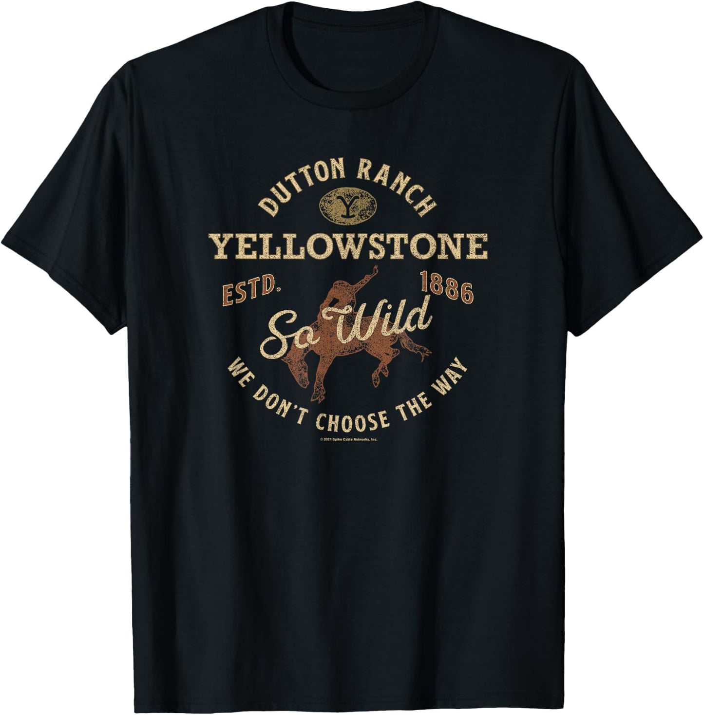Yellowstone Dutton Ranch So Wild Logo T-Shirt - T-Shirt | Black