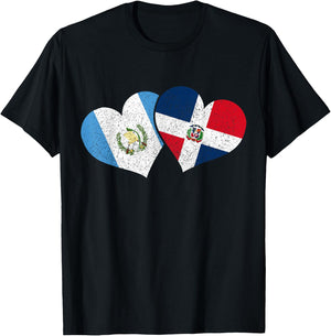Guatemala Dominican Republic Guatemalan Flag Pride Heritage T-Shirt - T-Shirt | Black
