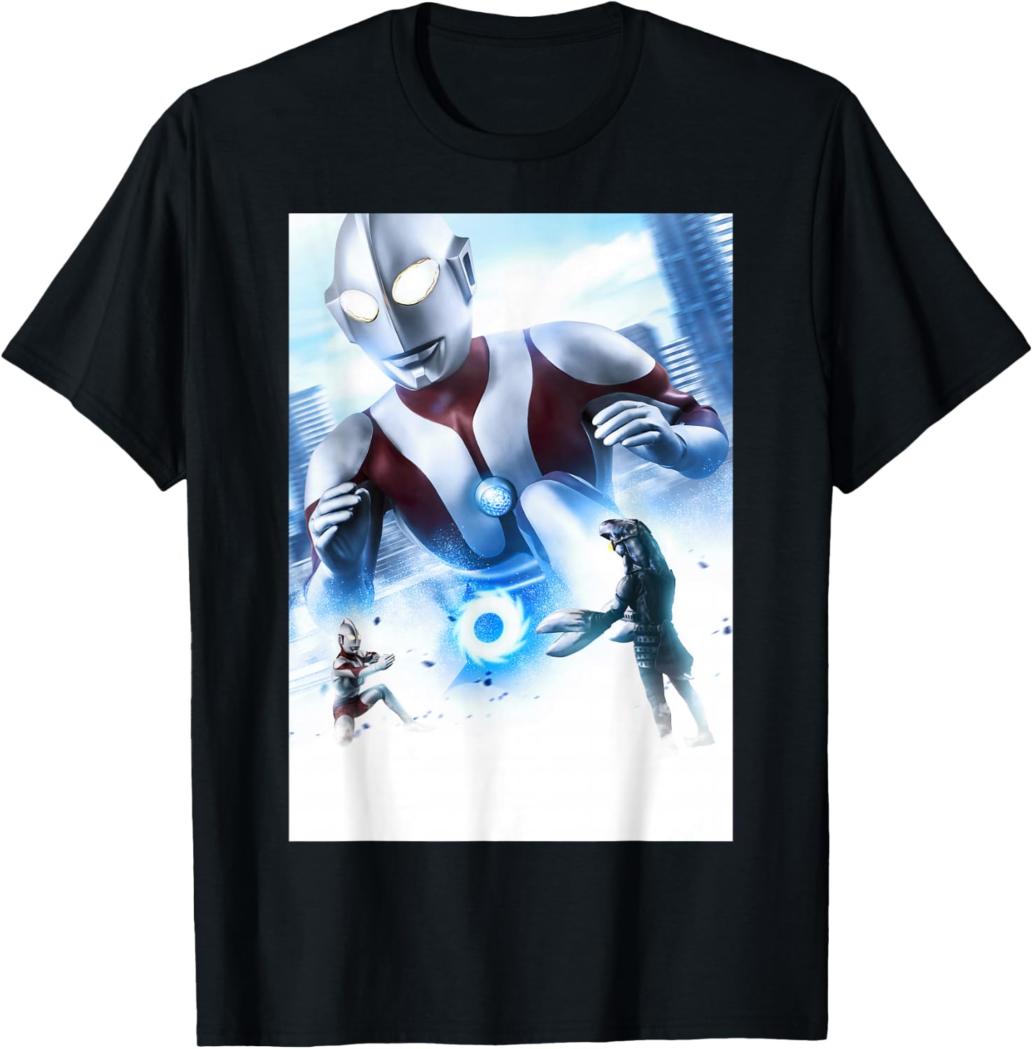 The First 1966 Ultraman Poster Visual Design A T-Shirt - T-Shirt | Black