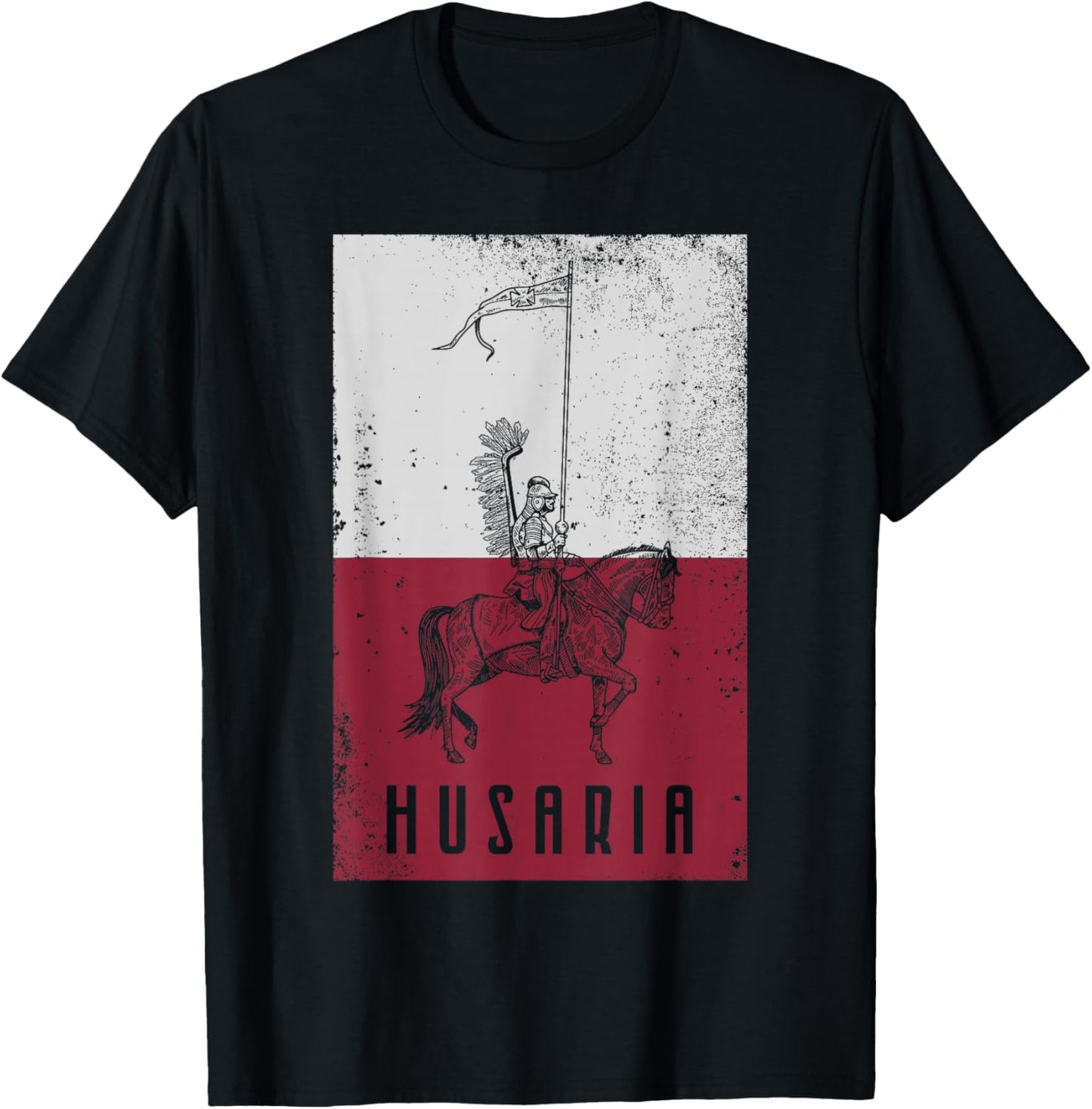 Poland husaria Polish winged hussars military Polska Krakow T-Shirt - T-Shirt | Black