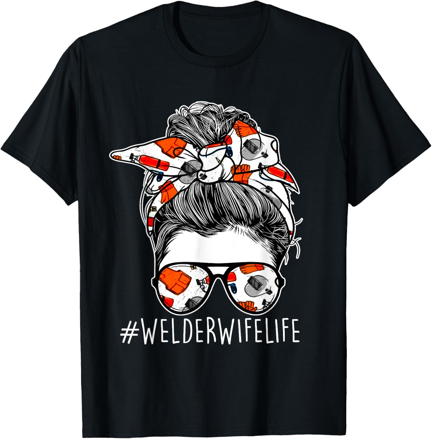 Welder Wife Life - Women Welding Steel Worker Construction T-Shirt - T-Shirt | Black