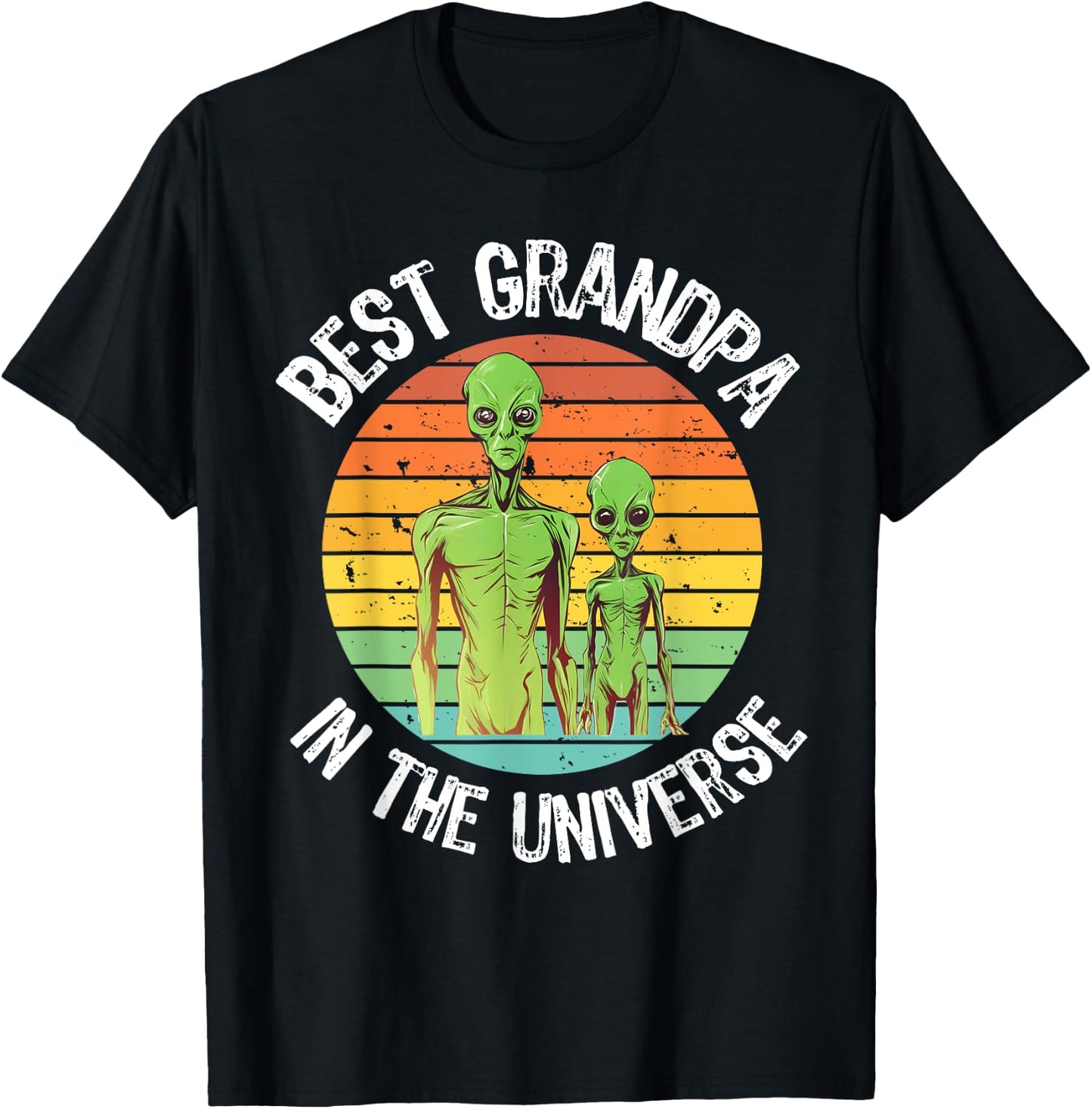 Best Grandpa Alien Grandson and Grandpa UFO Conspiracy T-Shirt - T-Shirt | Black