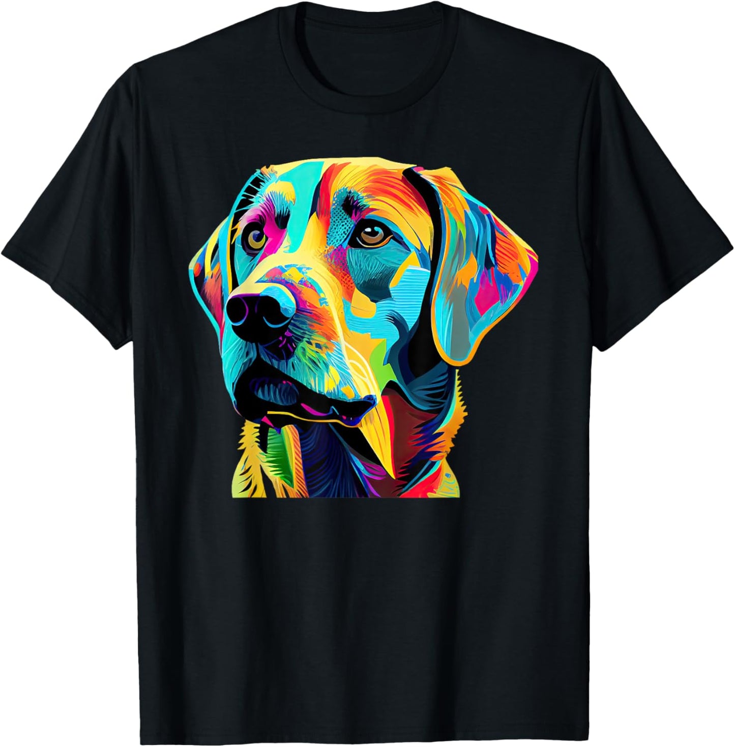Labrador Retriever Lovers Pop Art Labrador Retriever T-Shirt - T-Shirt | Black