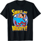 Superhero Mouse Cartoon in Cape Small But Mighty Super Hero T-Shirt - T-Shirt | Black