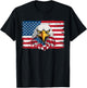 American Bald Eagle 4th Of July US Flag Patriotic Boys Men T-Shirt - T-Shirt | Black