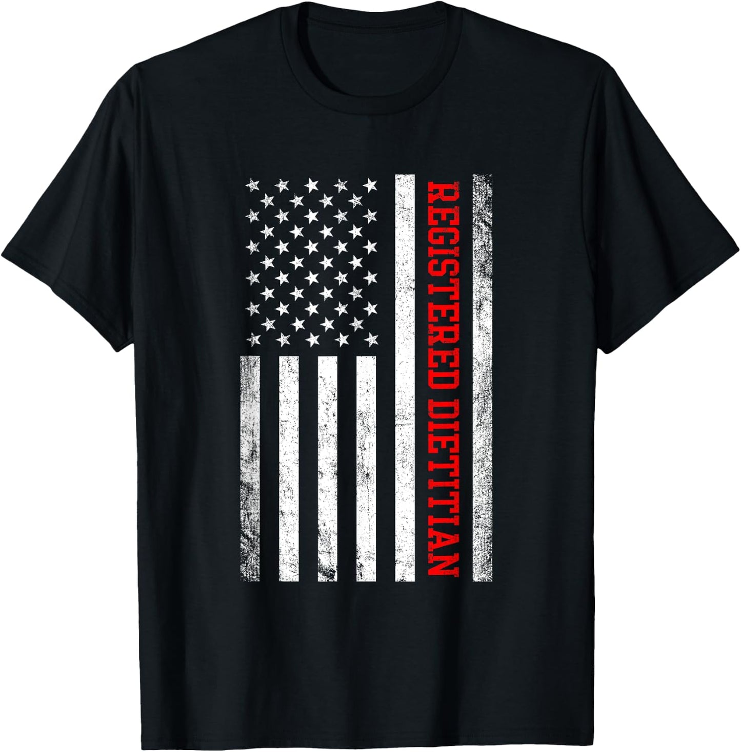 registered dietitian american flag, nutritionist dietitian Men T-Shirt - T-Shirt | Black