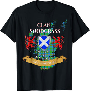Snodgrass Scottish Family Clan Middle Ages Mischief T-Shirt - T-Shirt | Black