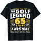 65th Birthday Golf Player 65 Years Old Golfer T-Shirt - T-Shirt | Black