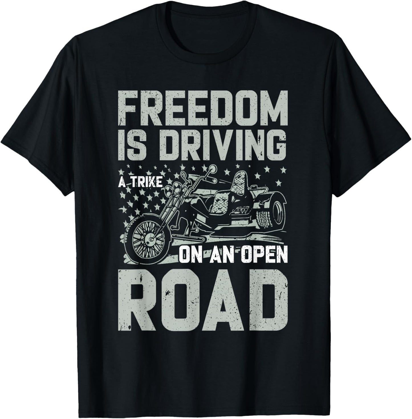 Triker Motorcycle Trike Biker Quote Three Wheeler Trikes T-Shirt - T-Shirt | Black