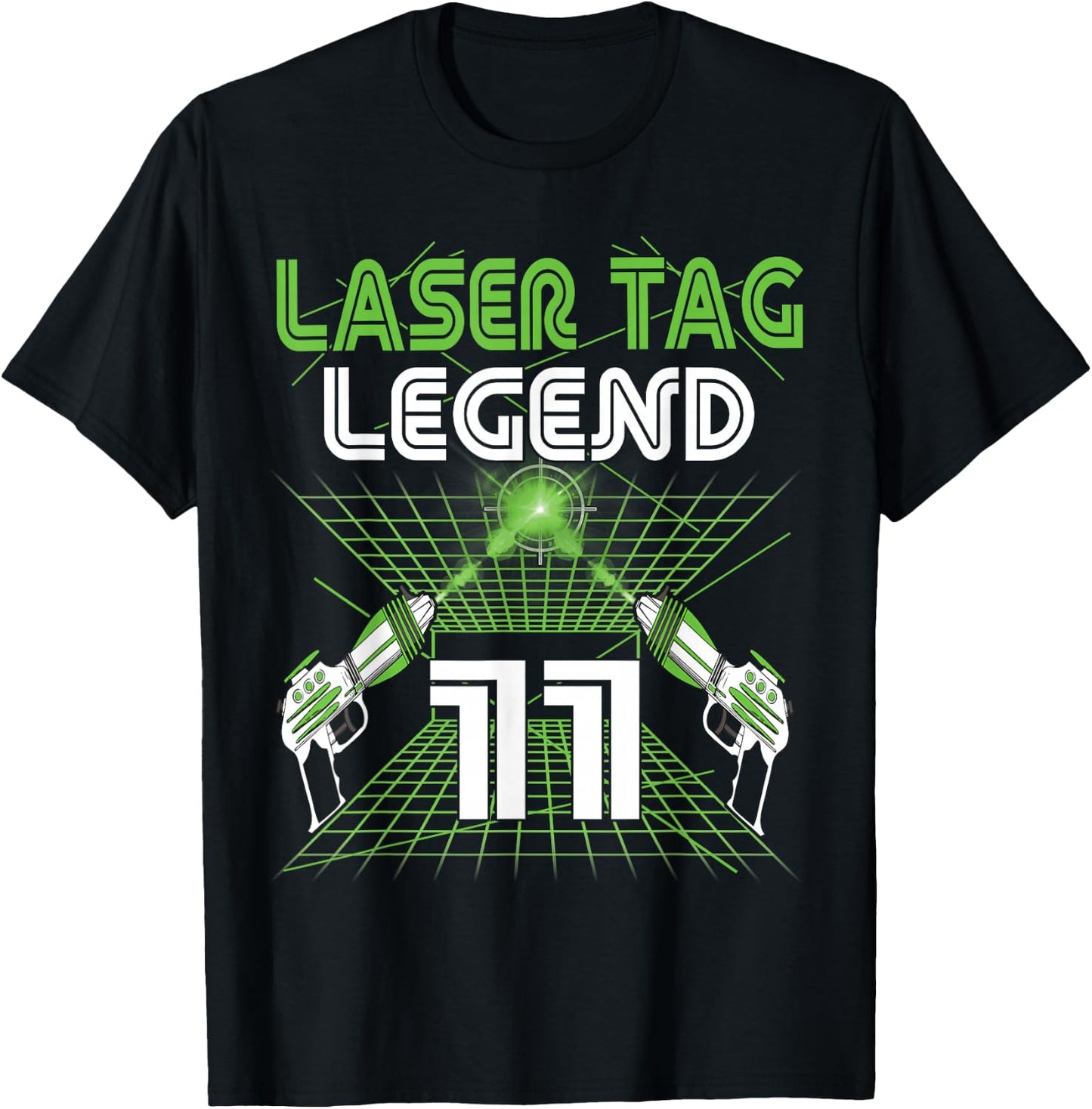 Lasertag Birthday Party - laser tag 11 years birthday T-Shirt - T-Shirt | Black