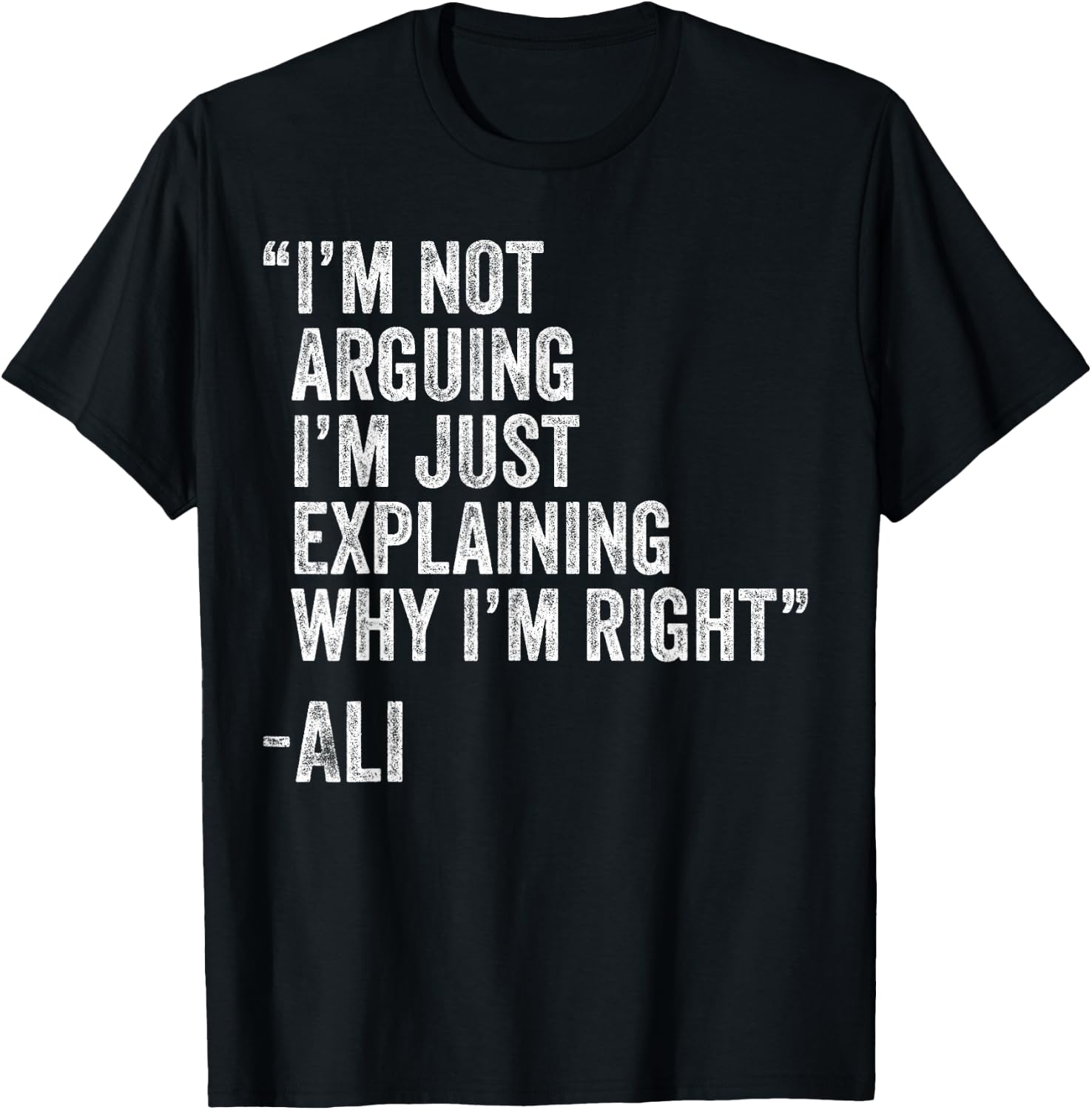 Ali Quote Funny Birthday Custom Name Idea Engineer T-Shirt - T-Shirt | Black