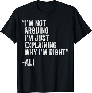 Ali Quote Funny Birthday Custom Name Idea Engineer T-Shirt - T-Shirt | Black