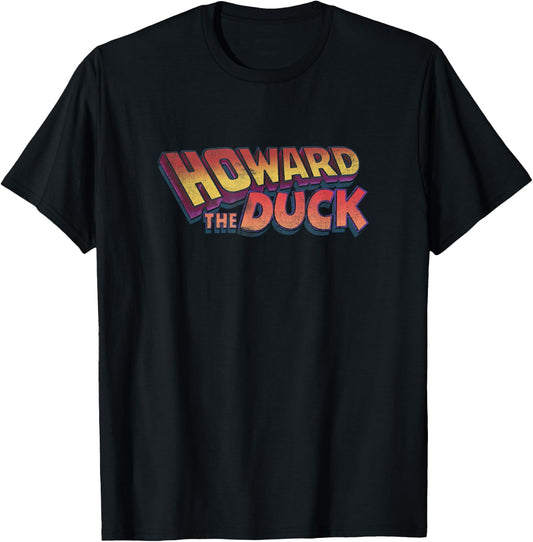 Marvel Comics Retro Classic Howard The Duck Vintage Logo T-Shirt - T-Shirt | Black