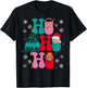 Ho Ho Ho Labor and Delivery Nurse Christmas Mother Baby T-Shirt - T-Shirt | Black