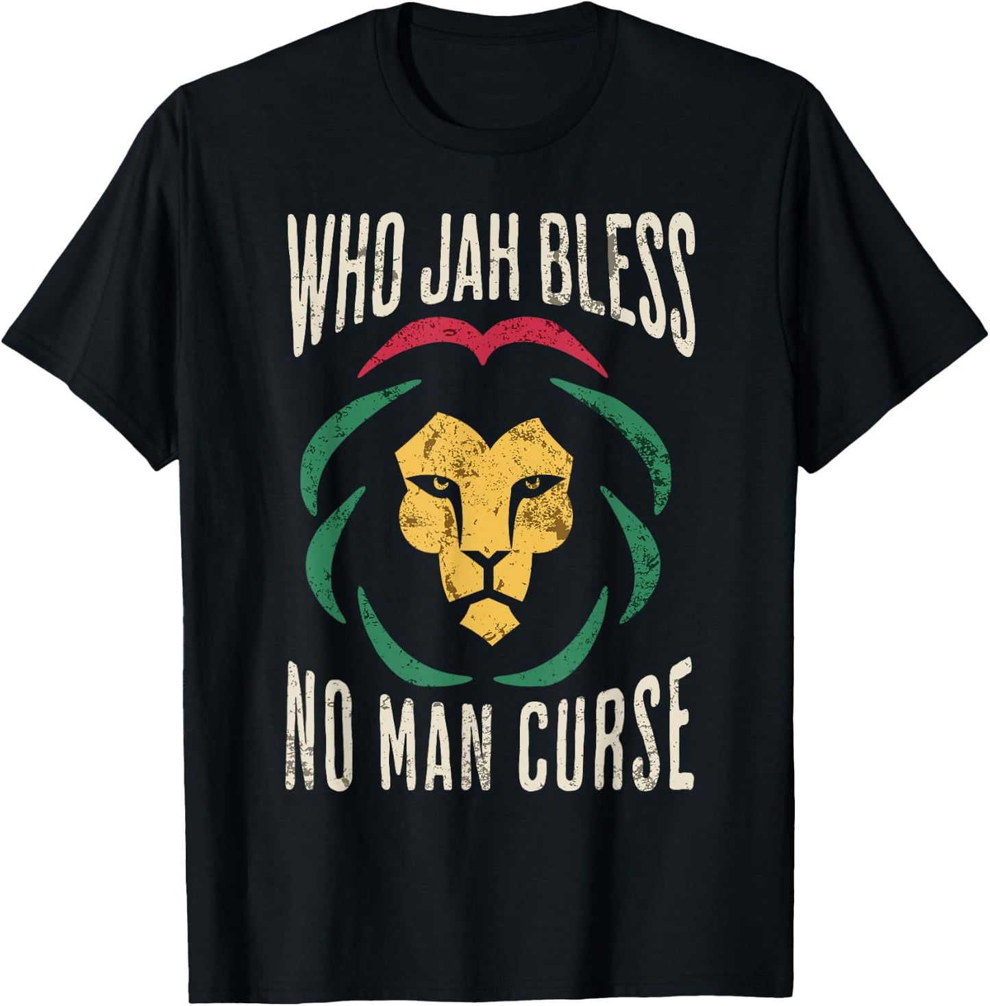 Who Jah Bless No Man Curse - Rastafarian T-Shirt - T-Shirt | Black