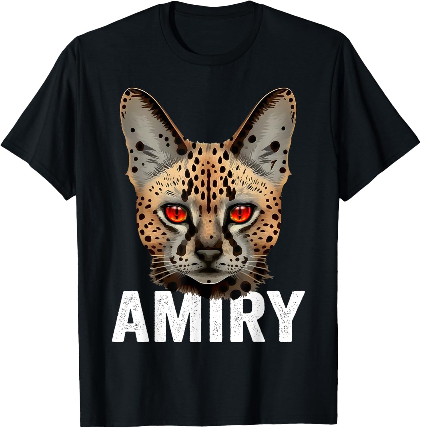 Mountain Lion Ohio Wild Cat Amiry Serval Cat T-Shirt - T-Shirt | Black
