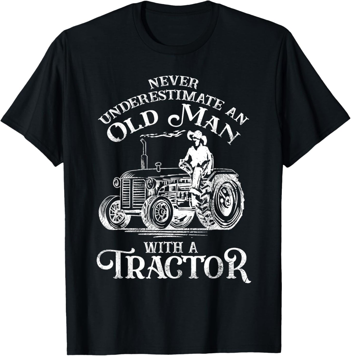 Funny Farmer Farm Tractor Farming Truck Lovers Humor Outfit T-Shirt - T-Shirt | Black