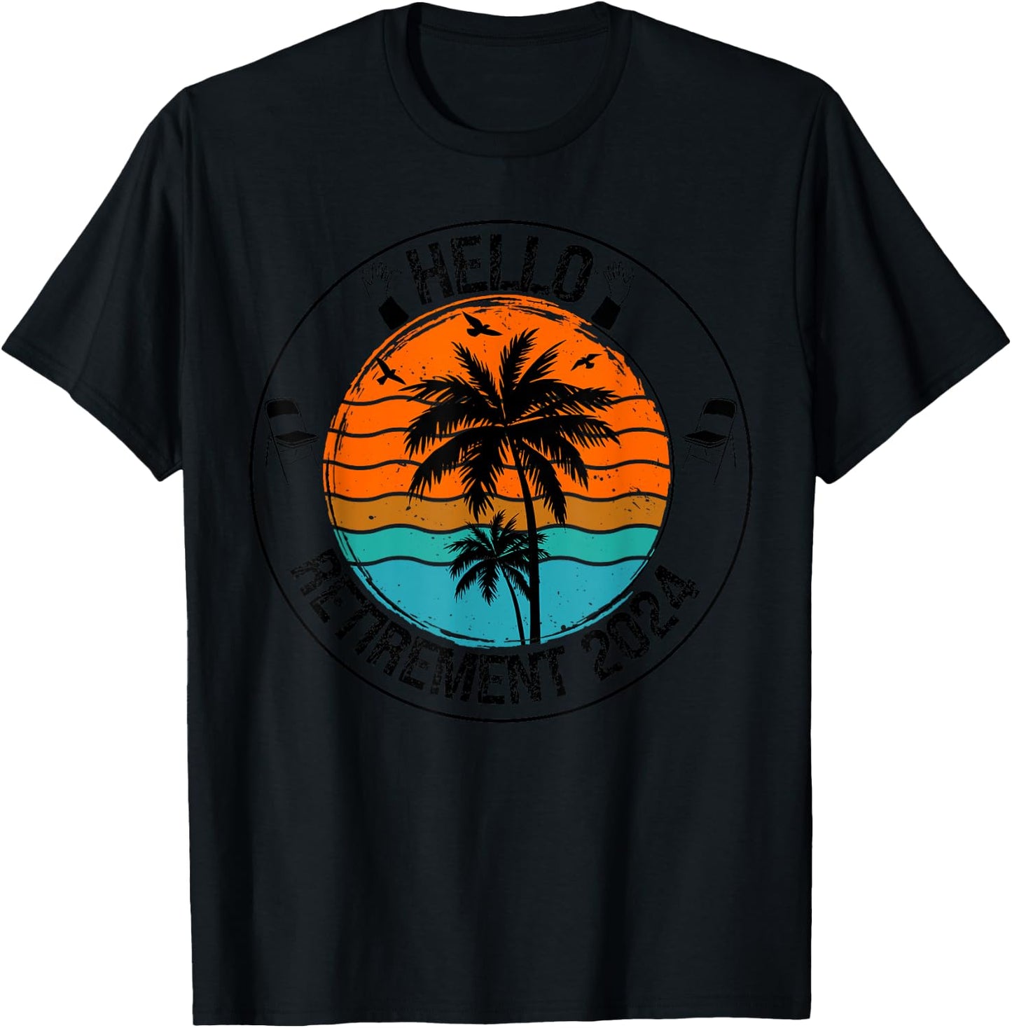 Hello Retirement 2024 Retired Squad Party Coworker Men Women T-Shirt - T-Shirt | Black