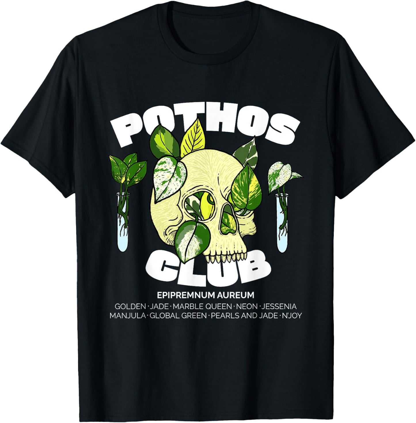 Pothos Plant Design for Houseplant Collectors & Gardeners T-Shirt - T-Shirt | Black