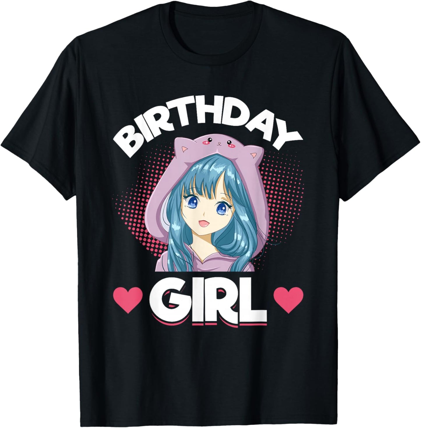 Anime Manga Birthday Girl Birthday T-Shirt - T-Shirt | Black