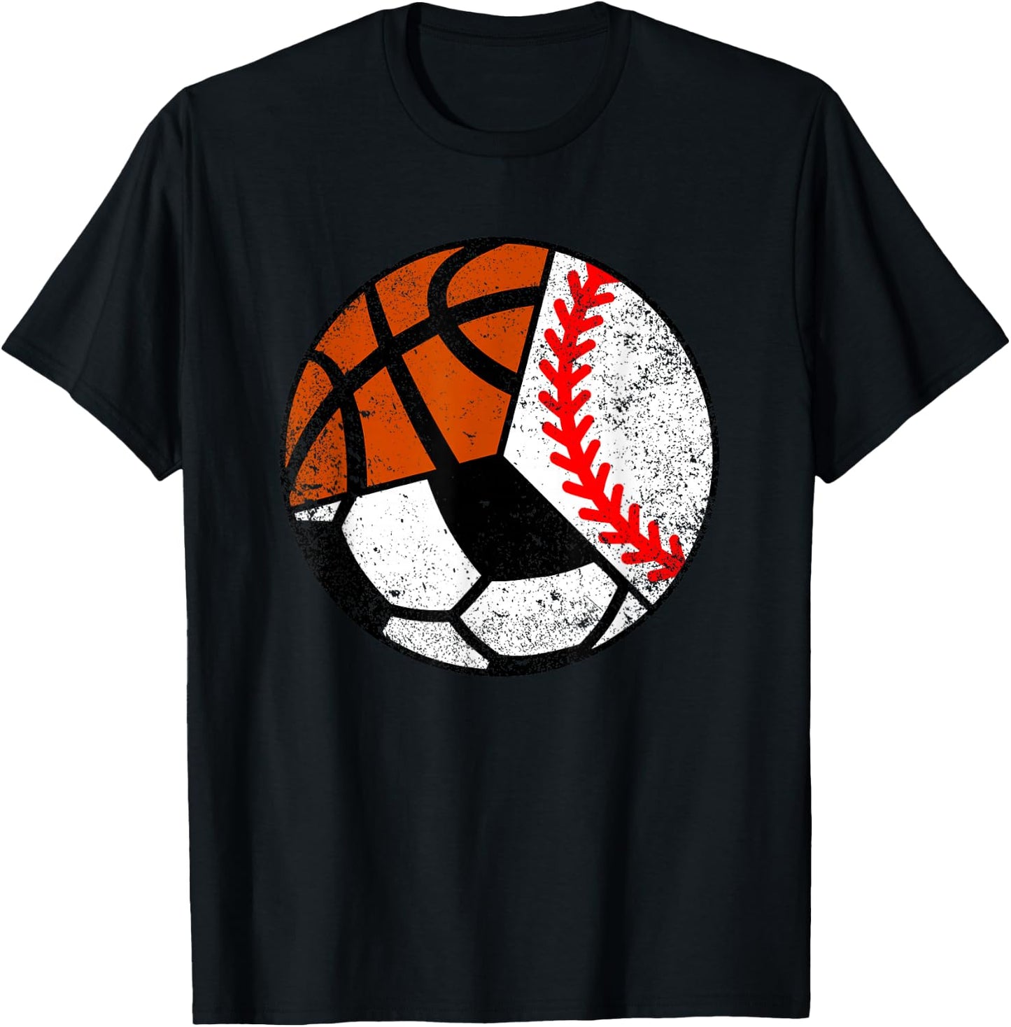 Soccer Baseball Basketball Player Funny Ball Sport T-Shirt - T-Shirt | Black