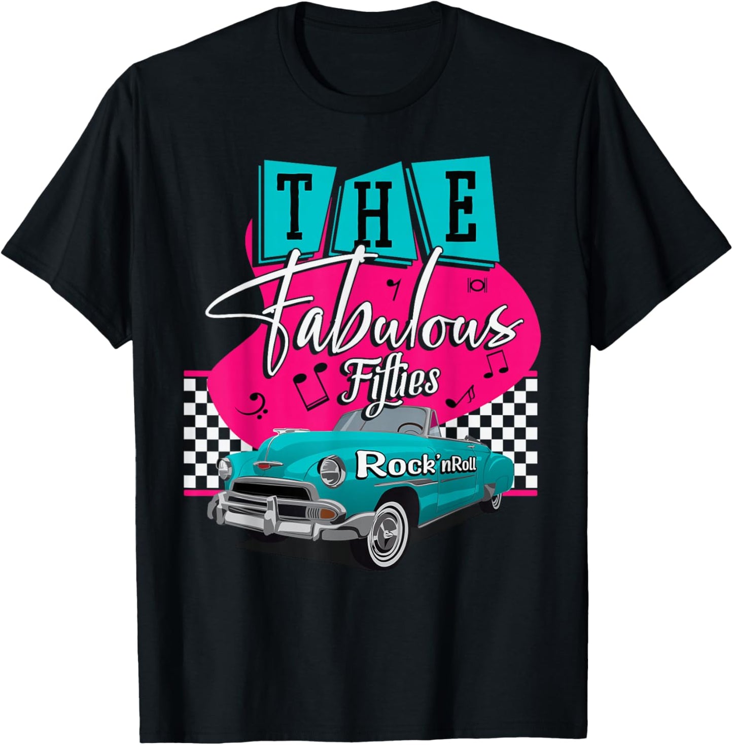 50s Hip Hop Retro 1950s Party Vintage Dance Car Fabulous T-Shirt - T-Shirt | Black
