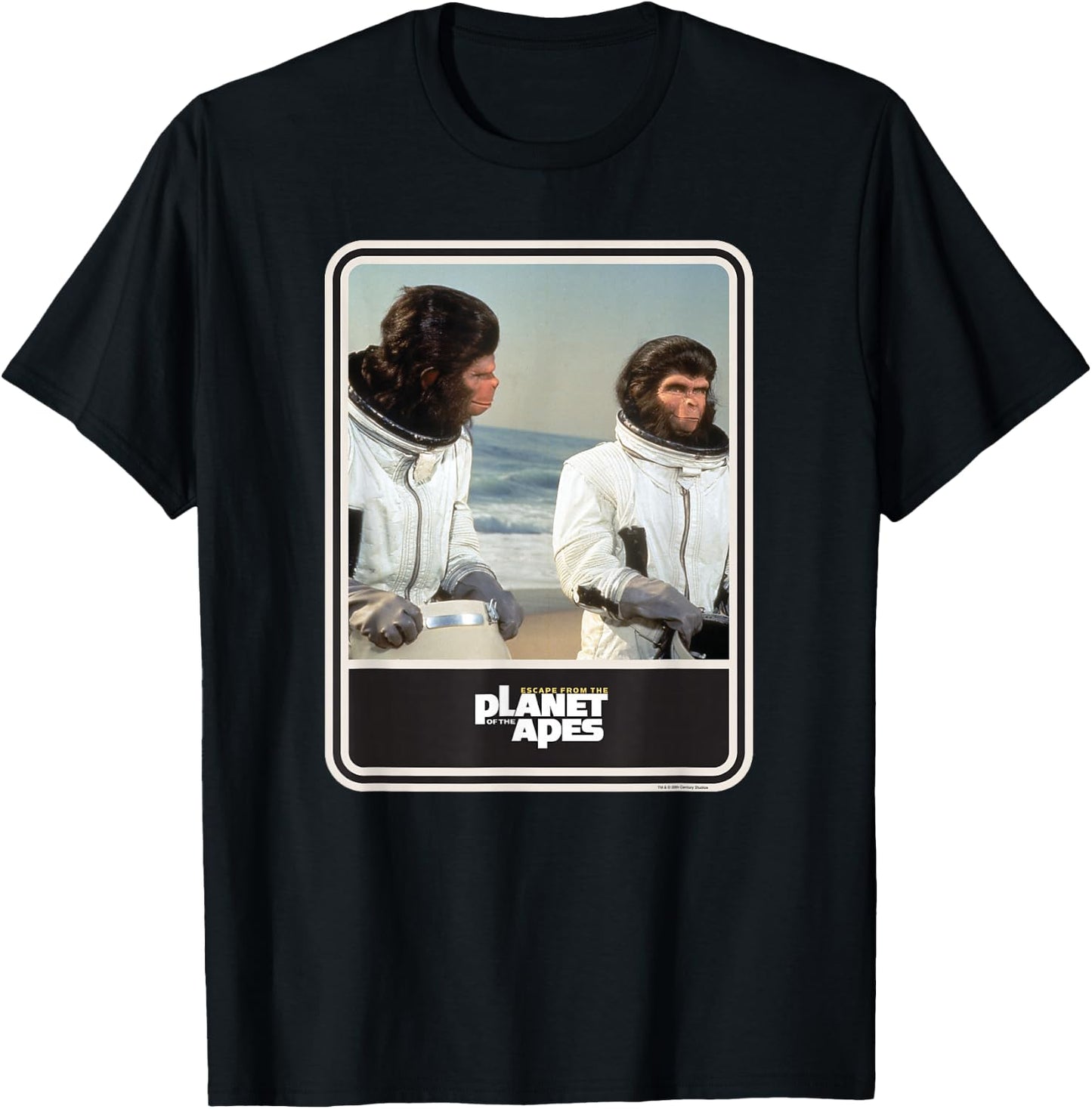 Escape from The Planet of The Apes 1971 Cornelius and Zira T-Shirt - T-Shirt | Black