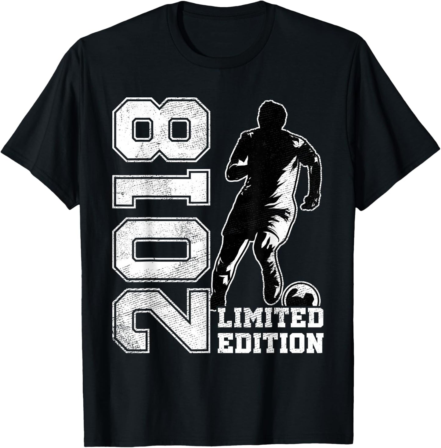 7th Birthday Soccer Limited Edition 2018 7 Years Old T-Shirt - T-Shirt | Black