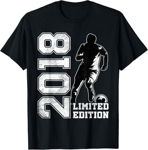7th Birthday Soccer Limited Edition 2018 7 Years Old T-Shirt - T-Shirt | Black