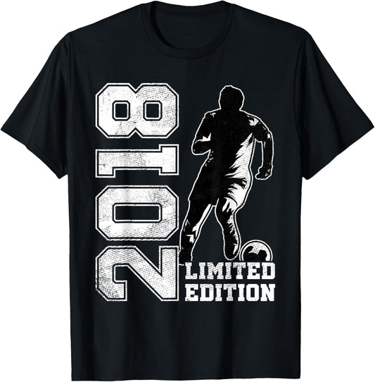 7th Birthday Soccer Limited Edition 2018 7 Years Old T-Shirt - T-Shirt | Black