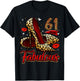 61 and Fabulous High Heels Stepping Into My 61st Birthday T-Shirt - T-Shirt | Black