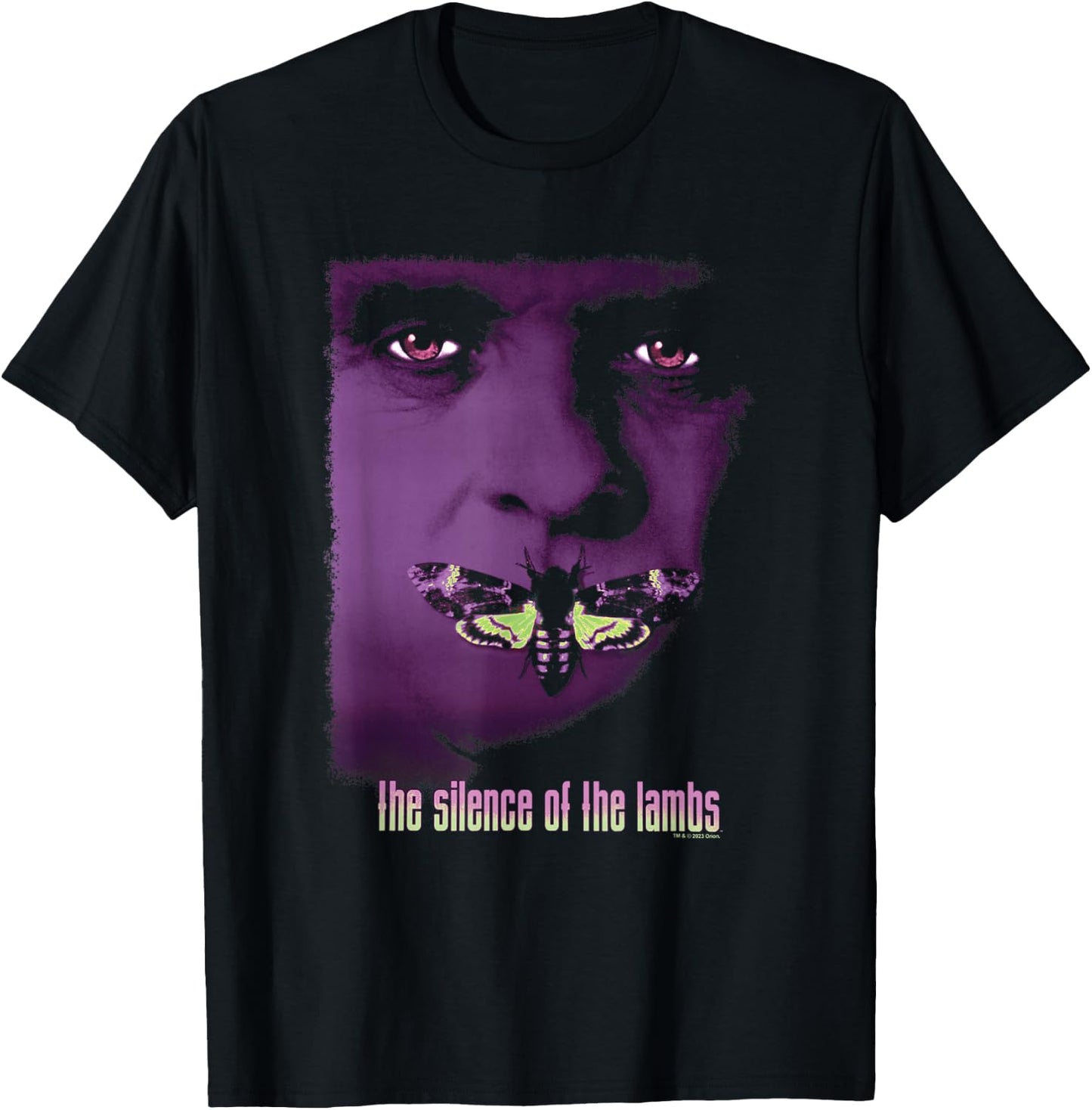 The Silence Of The Lambs Hannibal Lecter Purple Moth Poster T-Shirt - T-Shirt | Black
