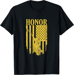 Military Army Flag America Honor Tomb of the Unknown Soldier T-Shirt - T-Shirt | Black