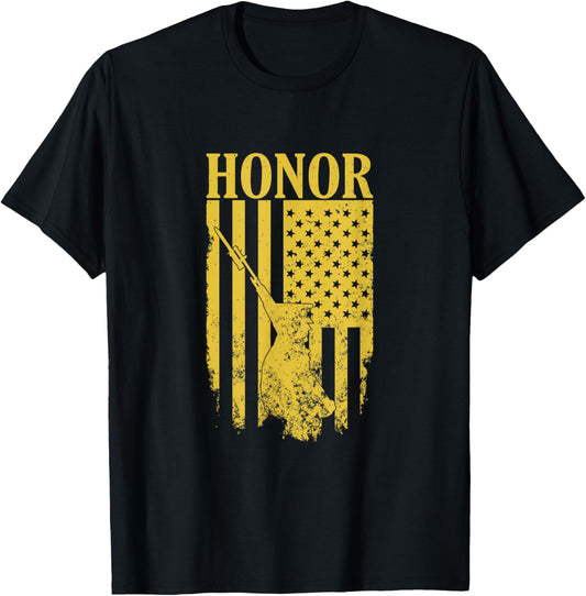 Military Army Flag America Honor Tomb of the Unknown Soldier T-Shirt - T-Shirt | Black