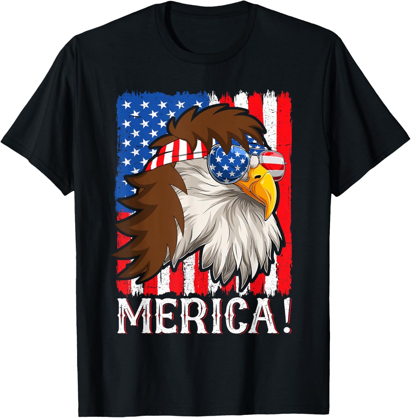Eagle American Flag Shirt Kids American Eagle Shirts T-Shirt - T-Shirt | Black
