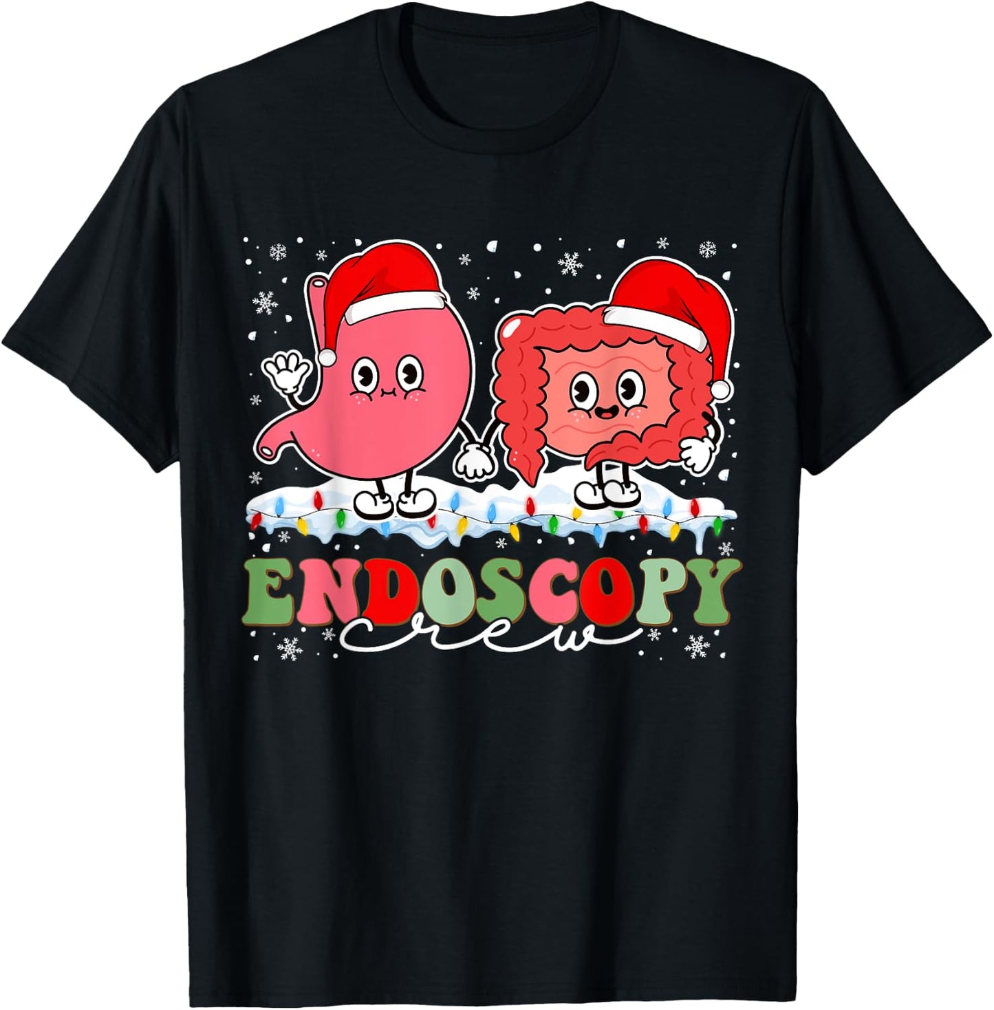 Endoscopy Christmas Crew Gastroenterology Endoscopy Nurse T-Shirt - T-Shirt | Black