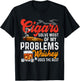 Cigars and Whiskey Funny Sayings Cigar Smoking Lover T-Shirt - T-Shirt | Black