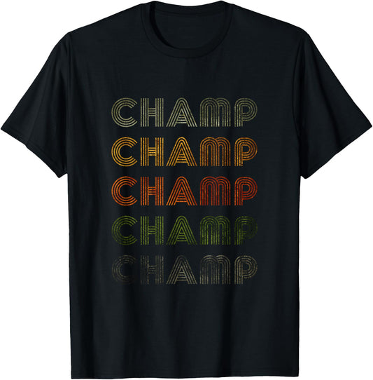 Love Heart Champ Grunge Vintage Style Black Champ T-Shirt - T-Shirt | Black