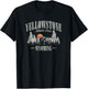 Yellowstone National Park Shirt Destinations -Adults Black Cotton 60% Polyester 40% Short Sleeve Classic Fit Small T-Shirt - T-Shirt | Black