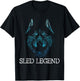 Sled Dog Husky Dog Sled Legend Alaska Winter Mushing Sleigh T-Shirt - T-Shirt | Black