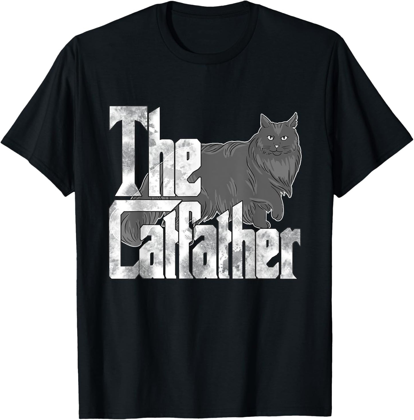 Cat Dad The Catfather Maine Coon Cat Father Kitty Daddy Women T-Shirt - T-Shirt | Black