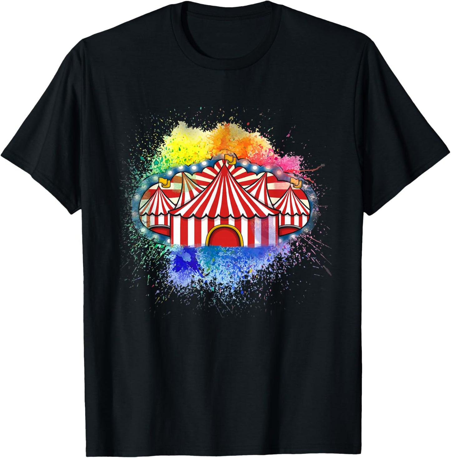 Zirkus Herren Damen Kinder Circus Party Gift Clown Lion Fire Ring Acrobat Funny -Adults Black Small Classic Fit Short Sleeve T-Shirt - T-Shirt | Black
